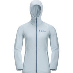 Bluza polarowa damska Jack Wolfskin Kolbenberg Hooded Fz. Niebieskie bluzy damskie Jack Wolfskin, bez wzorów, z polaru, sportowe, bez ramiączek, bez kaptura. Za 339.99 zł.