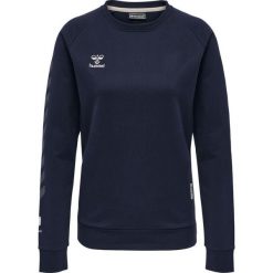 Damska bluza bawełniana Hummel Move Grid. Niebieskie bluzy damskie Hummel, l, bez wzorów, z bawełny, bez ramiączek, bez kaptura. Za 236.85 zł.
