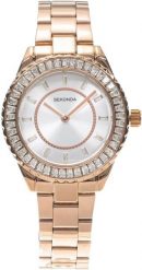 Zegarek Sekonda Zegarek damski Sekonda 49087 CYRKONIE różowe złoto. Czerwone zegarki damskie Sekonda, złote. Za 476.00 zł.