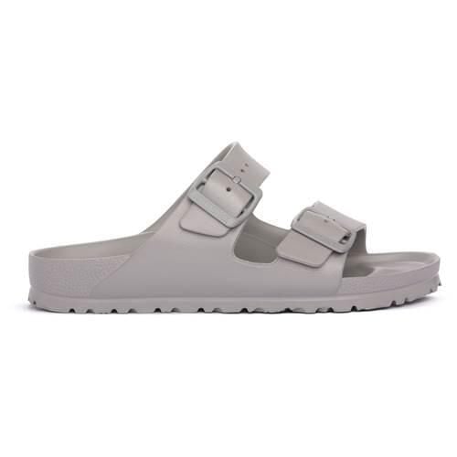 Klapki damskie Birkenstock Arizona Eva Stone Concalz S. Szare klapki damskie Birkenstock, bez wzorów, z materiału, bez obcasa, bez zapięcia. Za 358.00 zł.