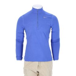 Second life - Męska niebieska bluza Dri-Fit - Jak nowy. Niebieskie bluzy męskie Nike, m, bez wzorów, sportowe, bez ramiączek, bez kaptura. Za 106.46 zł.