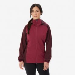 Kurtka softshell damska Simond Alpinism. Fioletowe kurtki sportowe damskie SIMOND, l, bez wzorów, z materiału, bez ramiączek, z kapturem, narciarskie. Za 249.99 zł.