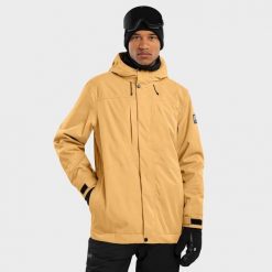 Kurtka snowboardowa męska W4 Graupel. Brązowe kurtki męskie SIROKO, l, bez wzorów, bez kaptura. Za 928.00 zł.