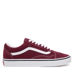Tenisówki Vans. Czerwone trampki i tenisówki damskie Vans, bez wzorów, bez zapięcia. Za 209.99 zł.