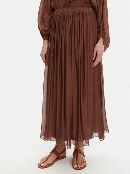 ViCOLO Spódnica midi TD0022 Brązowy Regular Fit. Brązowe spódnice damskie ViCOLO, m, bez wzorów, z jedwabiu, midi. Za 269.99 zł.