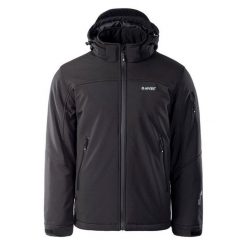 Kurtka męska ocieplana Softshell Hi-Tec Geko - czarna, Rozmiar XL. Czarne kurtki męskie Hi-tec, na zimę, m, bez wzorów, z materiału, bez kaptura. Za 319.99 zł.