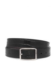 Emporio Armani Pasek EM007173 AF29133 Czarny. Czarne paski męskie Emporio Armani, ze skóry. Za 709.99 zł.