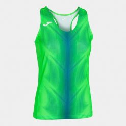 Damski tank top Joma Olympie. Niebieskie topy damskie Joma, bez wzorów, sportowe, bez kołnierzyka, bez ramiączek. W wyprzedaży za 94.85 zł.