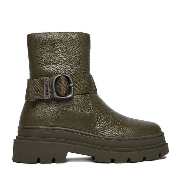 Botki G-Star Raw. Brązowe botki damskie G-Star Raw, bez wzorów, retro, bez obcasa, na płaskiej podeszwie, bez zapięcia. Za 169.99 zł.