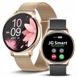 Smartwatch JG Smart Y11 Złoty. Żółte zegarki smartwatch JG Smart, bez wzorów. Za 179.99 zł.