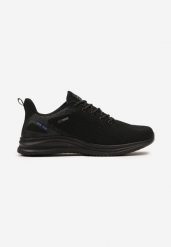 Czarno-Szare Sznurowane Buty Sportowe z Ozdobnym Zapiętkiem Cathana. Czarne buty sportowe męskie Born2be, z aplikacjami, bez zapięcia, na fitness i siłownię. Za 109.99 zł.