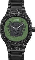 Zegarek Guess Zegarek męski Guess GW0565G2 CYRKONIE czarny. Czarne zegarki męskie Guess, z aplikacjami. Za 806.00 zł.