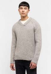 Męskie sweter MUSTANG Edmonds Mid Grey Mélange 1015481 4140. Szare swetry męskie Mustang, l, bez wzorów, bez kołnierzyka, bez ramiączek. Za 159.99 zł.