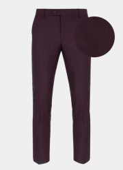PAKO LORENTE – Spodnie męskie garniturowe P21WF-6G-065-D. Czerwone eleganckie spodnie męskie Pako Lorente, m, bez wzorów, z elastanu, eleganckie. Za 99.99 zł.