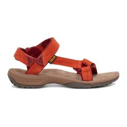 Sandały turystyczne damskie Teva Terra Fi Lite Suede. Brązowe sandały damskie Teva, bez wzorów, bez obcasa, bez zapięcia. Za 329.99 zł.