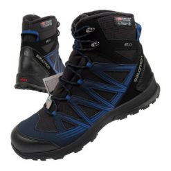 Buty trekkingowe Salomon Woodsen 2 M 410094 czarne. Czarne trekkingi męskie z materiału, za kostkę, bez zapięcia. Za 657.57 zł.