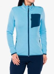 Bluza rozpinana damska CMP Kovyna. Niebieskie bluzy damskie CMP, m, bez wzorów, z elastanu, sportowe, bez ramiączek, bez kaptura. Za 268.39 zł.