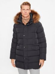 Hetregó Kurtka puchowa Parker 8K436M 23WU07 Granatowy Regular Fit. Niebieskie kurtki męskie HETREGO, m, bez wzorów, z puchu, bez kaptura. Za 2,619.00 zł.