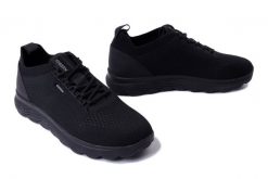 GEOX U15BYA 0006K C9997 black, półbuty męskie. Czarne półbuty męskie Geox, na lato, bez wzorów, bez obcasa, bez zapięcia. Za 399.42 zł.