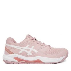 Buty do tenisa Asics. Czerwone obuwie sportowe damskie Asics, bez wzorów, bez zapięcia, tenisowe. Za 339.99 zł.