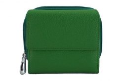 Portfel skórzany BARBERINI'S zielony D-485-38. Zielone portfele damskie Barberinis, ze skóry. Za 151.99 zł.