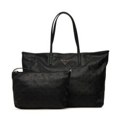 Torebka Guess. Czarne shopperki damskie Guess, z aplikacjami, bez dodatków. Za 714.99 zł.