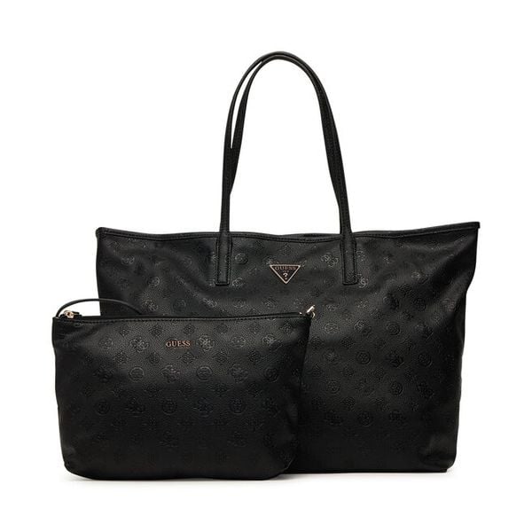 Torebka Guess. Czarne shopperki damskie Guess, z aplikacjami, bez dodatków. Za 672.99 zł.