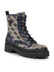 Guess Trapery Bada FL7BDA FAL10 Granatowy. Niebieskie trapery damskie Guess, ze skóry, bez zapięcia. Za 599.99 zł.