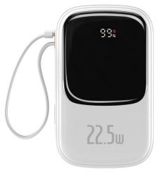 Baseus Qpow Pro z kablem USB-C USB-C USB 20000mAh 22.5W biały. Białe powerbanki . Za 112.00 zł.