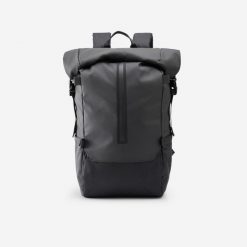 Second Life - Plecak rolltop 29 litrów - Stan Doskonały. Czarne plecaki męskie Decathlon, bez wzorów, z materiału. Za 186.99 zł.