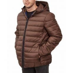 Kurtka GEOX M0428X T2683 M DENNIE HOOD JKT Brązowy. Brązowe kurtki męskie Geox, m, bez wzorów, z tkaniny, bez kaptura. Za 424.99 zł.