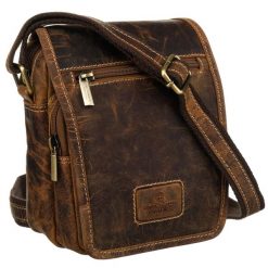 Mała skórzana torba męska na ramię z kieszonką - Peterson. Torby na ramię męskie Peterson, na ramię, małe. Za 179.99 zł.