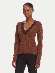 Gaudi Sweter 521FD53025 Brązowy Regular Fit. Brązowe swetry nierozpinane damskie Gaudi, s, bez wzorów, z syntetyku, bez kołnierzyka, bez ramiączek. Za 339.99 zł.