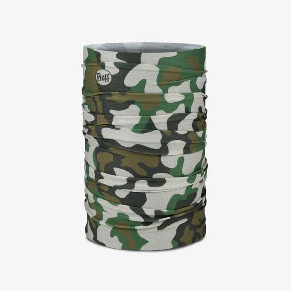Chusta wielofunkcyjna Buff Coolnet UV+. Zielone szaliki męskie Buff, bez wzorów, z elastanu. Za 69.93 zł.