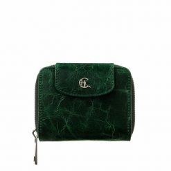 Dwustronny zielony portfel damski Canaletto ze skóry naturalnej – elegancja i funkcjonalność PD1026s257. Zielone portfele damskie ze skóry. Za 172.00 zł.