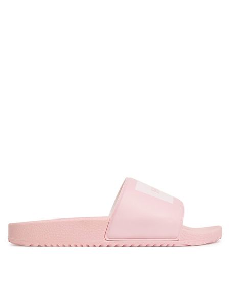 HUGO Klapki Timein 50546281 Różowy. Czerwone klapki damskie Hugo, bez wzorów, ze skóry, bez obcasa, bez zapięcia. Za 219.99 zł.