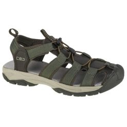 Sandały CMP Sahiph Hiking Sandal 30Q9517-E980 zielone. Zielone sandały męskie na lato, bez wzorów, z gumy, bez zapięcia. Za 373.46 zł.
