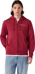 Champion Bluza męska Hooded Full Zip Sweatshirt czerwona 221794 RS508 2XL. Czerwone bluzy męskie Champion, m, bez wzorów, bez ramiączek, bez kaptura. Za 247.31 zł.