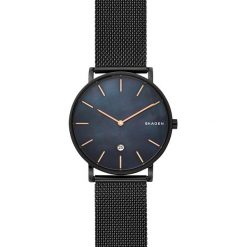 Zegarek SKAGEN - Hagen SKW6472 Black/Black. Czarne zegarki męskie Skagen, bez wzorów, z meshu. Za 809.00 zł.