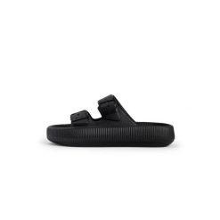 Klapki damskie Fila Tireno. Czarne klapki damskie Fila, na lato, bez wzorów, bez obcasa, bez zapięcia. Za 89.99 zł.