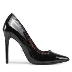 Szpilki DeeZee. Czarne szpilki damskie DeeZee, bez wzorów, bez obcasa, na szpilce, bez zapięcia. Za 139.99 zł.