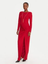 Fracomina Sukienka wieczorowa FQ25WD3006W62601 Czerwony Slim Fit. Czerwone sukienki damskie Fracomina, m, bez wzorów, z syntetyku, wizytowe, bez kołnierzyka, bez ramiączek. Za 779.99 zł.