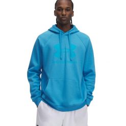 Bluza męska Under Armour Rival Fleece Logo HD. Niebieskie bluzy męskie Under Armour, m, bez wzorów, bez ramiączek, bez kaptura. Za 181.70 zł.