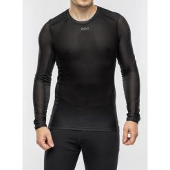 Bluza kolarska męska POC Essential Layer L/S Jersey. Czarne bluzy męskie POC, l, bez wzorów, z jersey, sportowe, bez ramiączek, bez kaptura. Za 333.30 zł.