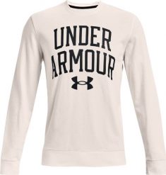 Under Armour Under Armour Rival Terry Crew 1361561-112 białe L. Białe bluzy męskie Under Armour, l, bez wzorów, bez ramiączek, bez kaptura. Za 162.32 zł.