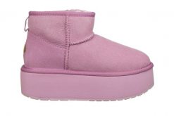 Śniegowce Emu Stinger Micro Flatform Mauve Mist 119198, Fioletowy, Skóra naturalna - 36. Fioletowe śniegowce damskie EMU, ze skóry, bez zapięcia. W wyprzedaży za 509.25 zł.