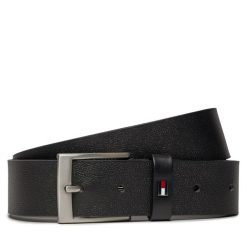 Pasek Męski Tommy Hilfiger. Czarne paski męskie Tommy Hilfiger. Za 289.99 zł.