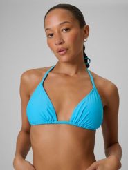 Góra od bikini damska 4F 4FWSS26UBKTF085. Niebieskie stroje kąpielowe damskie 4F, s, bez wzorów, z elastanu. Za 49.99 zł.