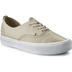 Tenisówki VANS - Authentic Decon VN0A38ERONP (Leather) Birch. Brązowe trampki i tenisówki damskie Vans, bez wzorów, z gumy, bez zapięcia. W wyprzedaży za 259.00 zł.
