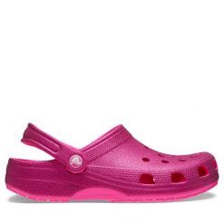 Klapki Crocs. Czerwone klapki damskie Crocs, bez wzorów, bez obcasa, bez zapięcia. Za 199.99 zł.